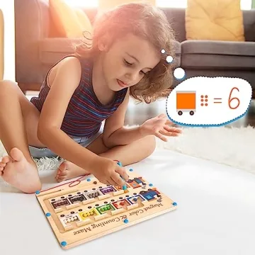 Montessori Magnetic Color and Number Maze for Toddlers