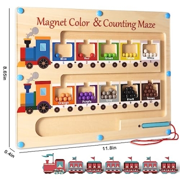 Montessori Magnetic Color and Number Maze for Toddlers