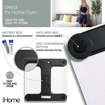 High Precision Digital Bathroom Scale with LCD Display