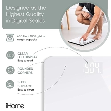 High Precision Digital Bathroom Scale with LCD Display