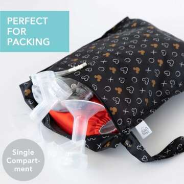 Bumkins Disney Waterproof Wet Bag - Versatile for Travel, Gym & Baby Essentials