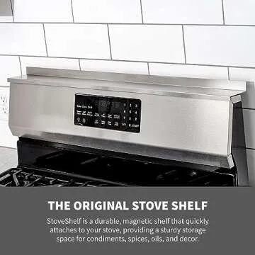 StoveShelf Deluxe 30" Magnetic Shelf - Easy Kitchen Organization with Premium Design
