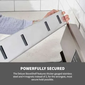 StoveShelf Deluxe Magnetic Kitchen Shelf for Easy Storage