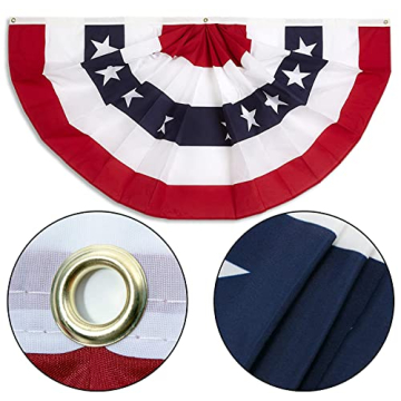 USA Flag Bunting 3-Pack for 4th of July Decor