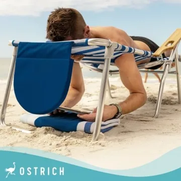 Ostrich Beach Chair with Adjustable Recline and Face Hole