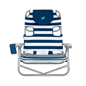 Ostrich Beach Chair with Adjustable Recline and Face Hole