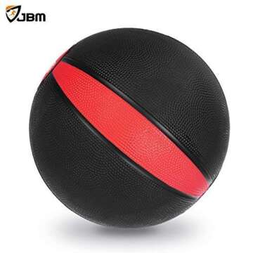JBM Medicine Ball Slam Ball for Workouts Exercise Strength Training (Red - 12LB)
