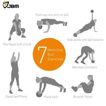 JBM Medicine Ball for Workouts Exercise Strength Training