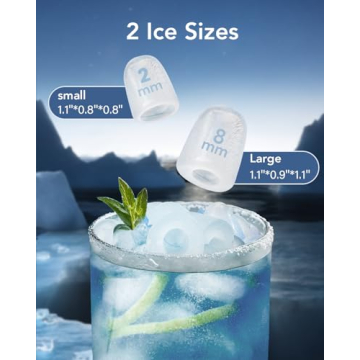 Kndko Ice Maker Countertop, Portable Ice Maker Machine with Handle, 26.5Lbs/24H, 9Pcs/6Mins, 2 Sizes of Bullet Ice, Self-Cleaning, Basket and Scoop, Ideal for Home/Office/Outdoor Use, Grey