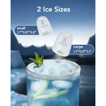 Kndko Ice Maker Countertop, Portable Ice Maker Machine with Handle, 26.5Lbs/24H, 9Pcs/6Mins, 2 Sizes of Bullet Ice, Self-Cleaning, Basket and Scoop, Ideal for Home/Office/Outdoor Use, Grey