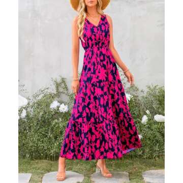 Elegant BTFBM Summer Maxi Dress for Wedding Guests