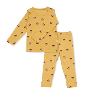 AVAUMA Baby Boys Girls Pajama Set 6M-8T Kids Cute Toddler Snug fit Pjs Cotton Sleepwear (Tori_Mustar...
