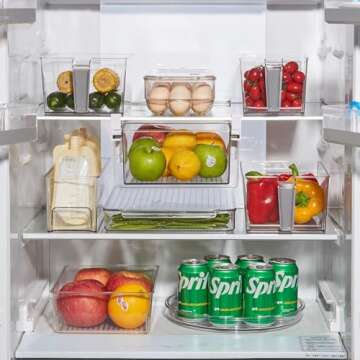 vacane Clear Lazy Susan Organizer, Non-Skid Plastic 11" Lazy Susan Turntable for Cabinet Rotating Pantry Lazy Susan Cabinet Organizer, Storage Containers for Kitchen, Refrigerator Countertop