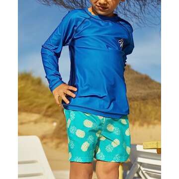 maamgic Boys Swim Trunks with Compression Liner Toddler Stretch Swim Shorts Quick Dry Swimming Trunk...