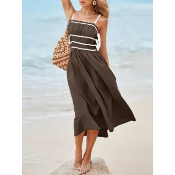 Wenrine Womens Summer Midi Dress - Casual Fashion
