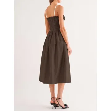 Wenrine Womens Summer Midi Dress - Casual Fashion