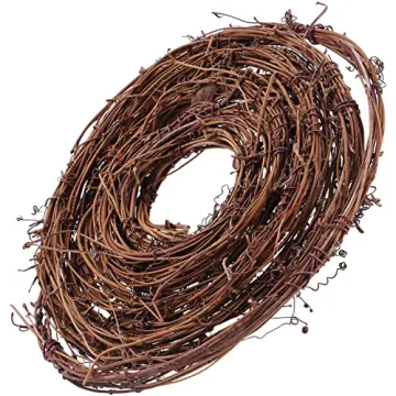 KERYAR 15 Feet Natural Grapevine Wreaths for DIY Decor