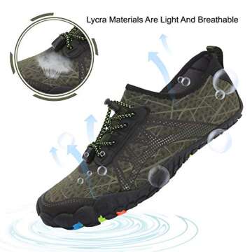 Spesoul Womens Mens Water Sports Shoes Outdoor Quick Dry Barefoot Athletic Aqua Shoe for Beach Swim ...