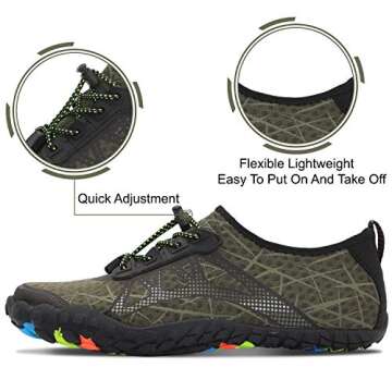 Spesoul Womens Mens Water Sports Shoes Outdoor Quick Dry Barefoot Athletic Aqua Shoe for Beach Swim Pool Surf Diving Yoga 11.5 Women/9.5 Men