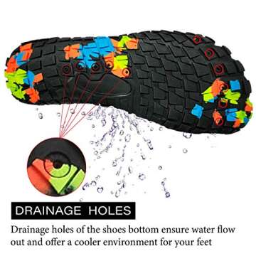 Spesoul Womens Mens Water Sports Shoes Outdoor Quick Dry Barefoot Athletic Aqua Shoe for Beach Swim Pool Surf Diving Yoga 11.5 Women/9.5 Men