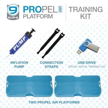Blue-9 Propel Air Platform Kit: Professional Dog Training Accessory, 2-Pack, Turquoise