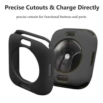 Hontao Ultra Thin Soft TPU Bumper Case Compatible for iWatch Apple Watch Series 3/2/1, 42mm Black