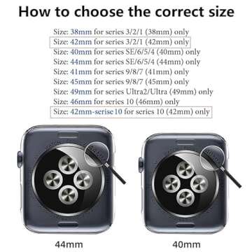 Hontao Ultra Thin Soft TPU Bumper Case Compatible for iWatch Apple Watch Series 3/2/1, 42mm Black