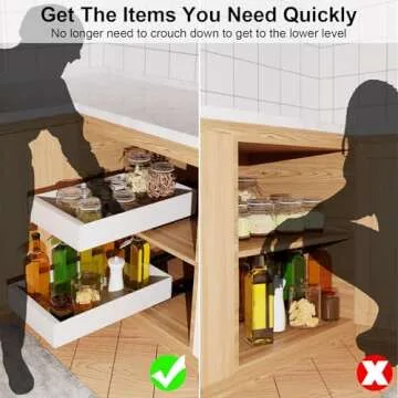 DING XI Pull Out Organizer - Easy, No Drill Installation
