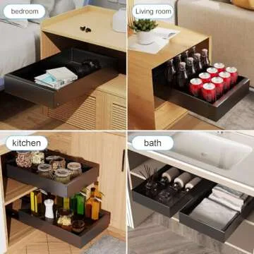 DING XI Pull Out Organizer - Easy, No Drill Installation
