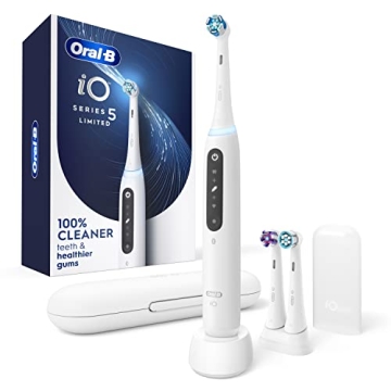 Oral-B iO Deep Clean + Whiten Rechargeable Electric Toothbrush with Visible Pressure Sensor, 2 Minut...