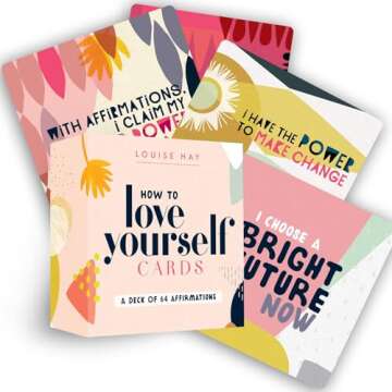 How to Love Yourself Cards: Self-Love Cards with 64 Positive Affirmations for Daily Wisdom and Inspi...