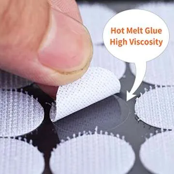 Self Adhesive Dots 2268 pcs(1134 Pairs) Strong Adhesive White 10 mm/0.39”Diameter Sticky Back, Hook & Loop Dots with Waterproof Sticky Glue Nylon Tapes, Desirable for Classroom,Office&Home
