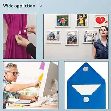 Self Adhesive Dots 2268 pcs(1134 Pairs) Strong Adhesive White 10 mm/0.39”Diameter Sticky Back, Hook & Loop Dots with Waterproof Sticky Glue Nylon Tapes, Desirable for Classroom,Office&Home