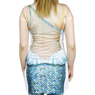 Faux Real Mermaid Party Costume Dress for Women