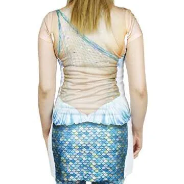 Faux Real Mermaid Party Costume Dress for Women
