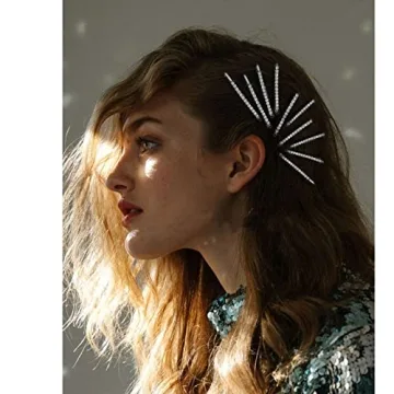 YISSION 16-Pc Rhinestone Bobby Pins for Weddings & Parties