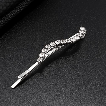 YISSION 16-Pc Rhinestone Bobby Pins for Weddings & Parties