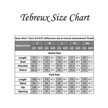 Tebreux Men's Blue Tracksuit Set - Casual Sportswear 2XL