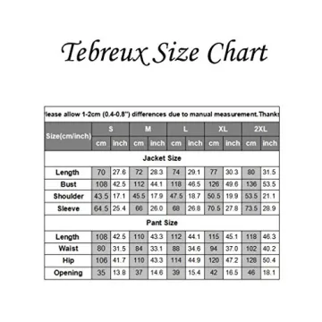 Tebreux Men's Blue Tracksuit Set - Casual Sportswear 2XL