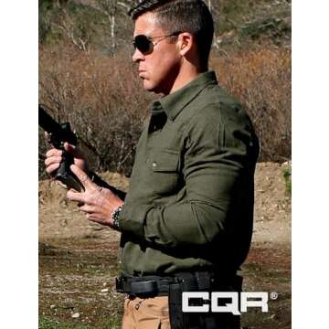 CQR Men's All Cotton Flannel Shirt for Outdoor Adventures