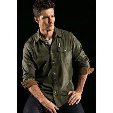 CQR Men's All Cotton Flannel Shirt for Outdoor Adventures