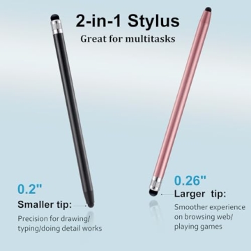 LINFANC 12Pcs Stylus Pen Set for Touchscreen Devices