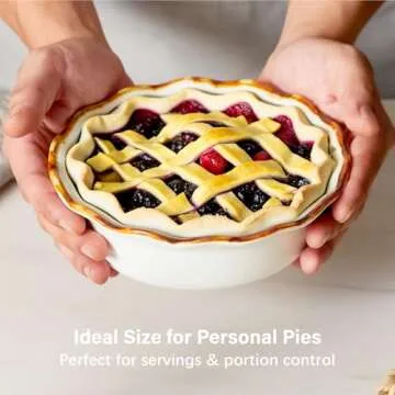 ONEMORE Mini Pie Pans - 6.8 inch Ceramic Baking Dishes
