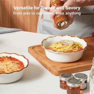 ONEMORE Mini Pie Pans - 6.8 inch Ceramic Baking Dishes