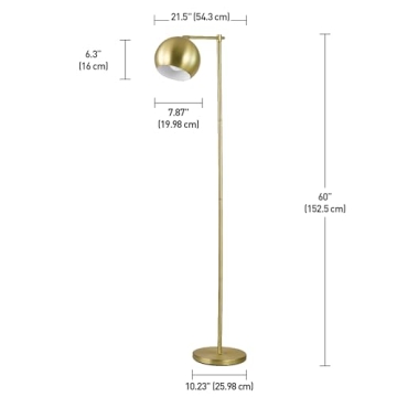 Shop Globe Electric 12915 Molly Floor Lamp in Gold Finish