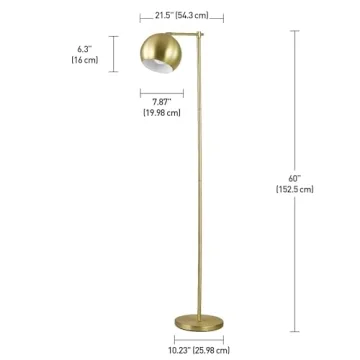 Shop Globe Electric 12915 Molly Floor Lamp in Gold Finish