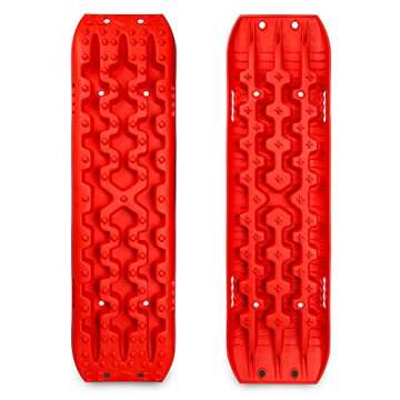 X-BULL New Recovery Traction Tracks Sand Mud Snow Track Tire Ladder 4WD (Red,3gen)
