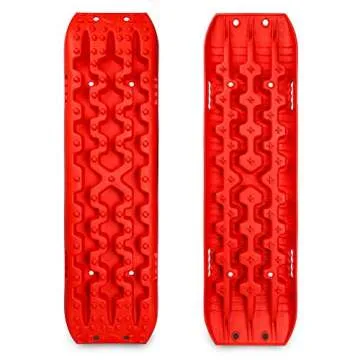 X-BULL New Recovery Traction Tracks Sand Mud Snow Track Tire Ladder 4WD (Red,3gen)