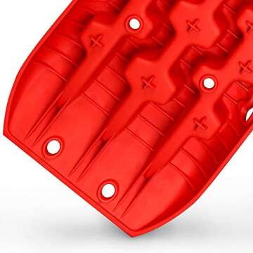 X-BULL New Recovery Traction Tracks Sand Mud Snow Track Tire Ladder 4WD (Red,3gen)