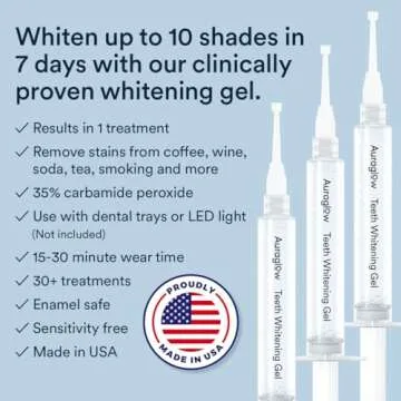 Auraglow Teeth Whitening Gel - Professional Home Use